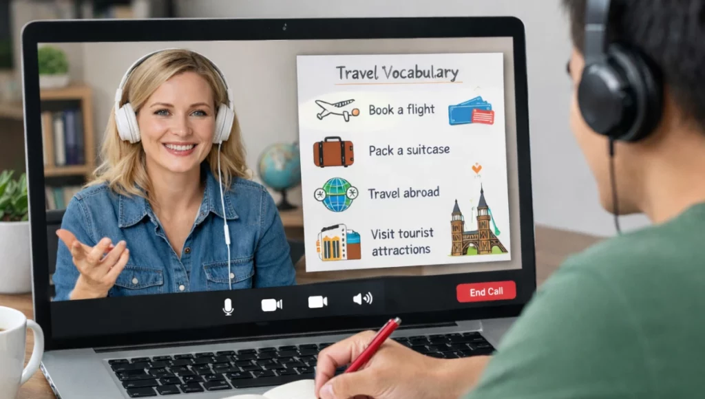 English lessons via video call