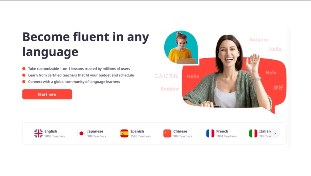 italki homepage interface