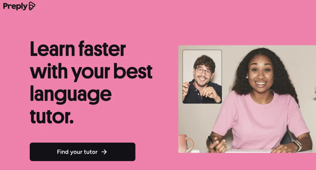 preply homepage interface