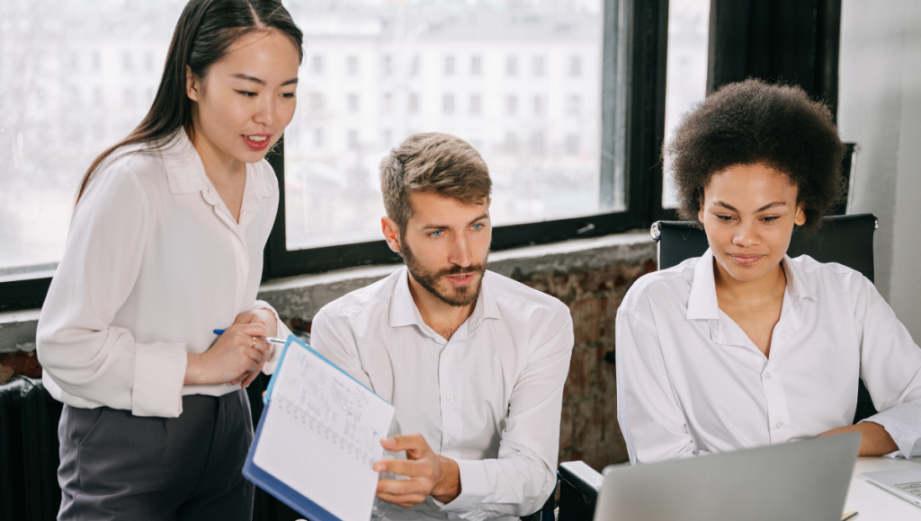 Colleagues in an office setting