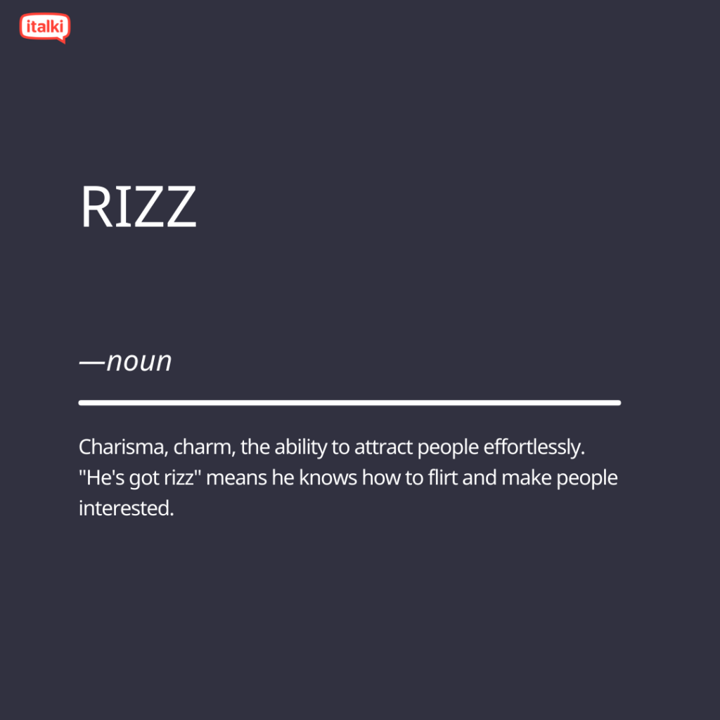 Rizz definition card
