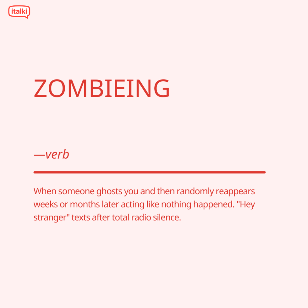 Zombieing definition card