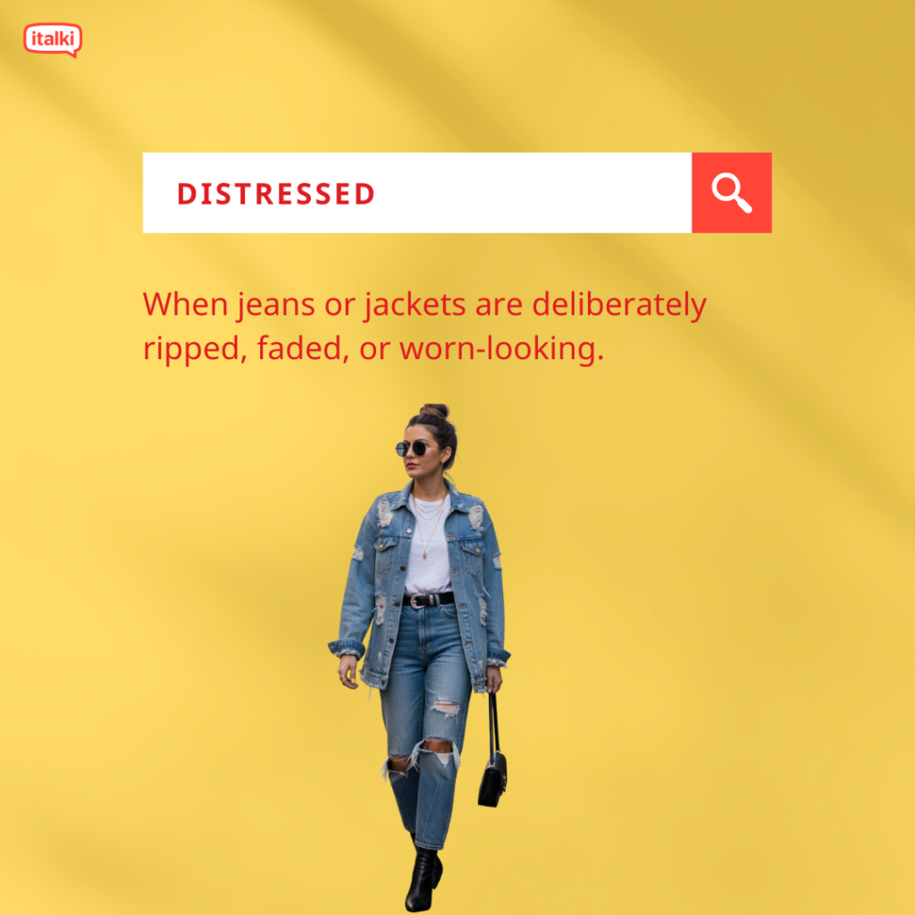 Distressed definition card