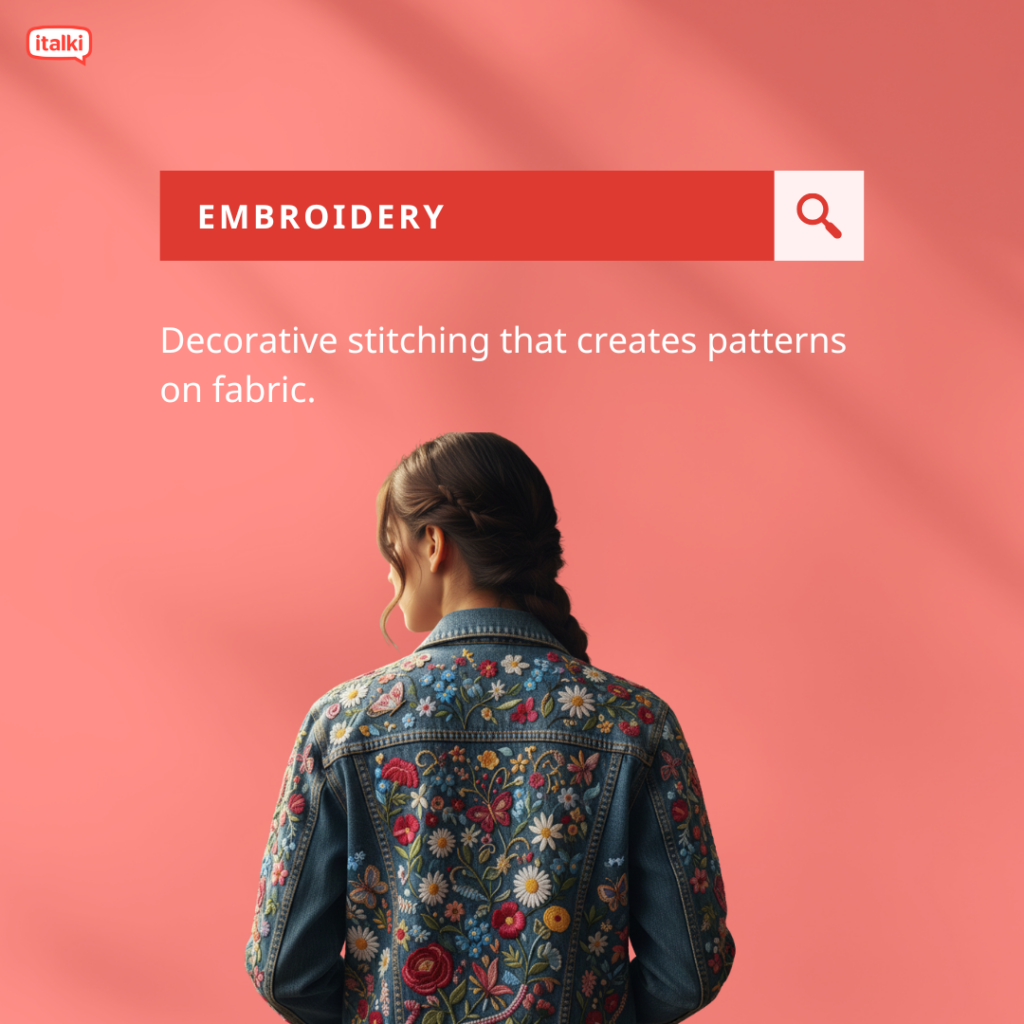  Embroidery definition card