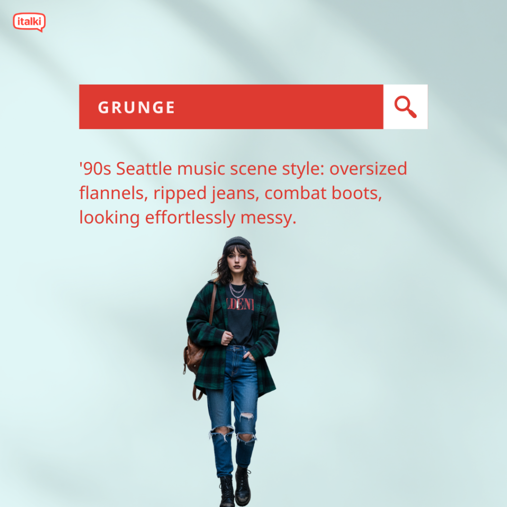 Grunge definition card