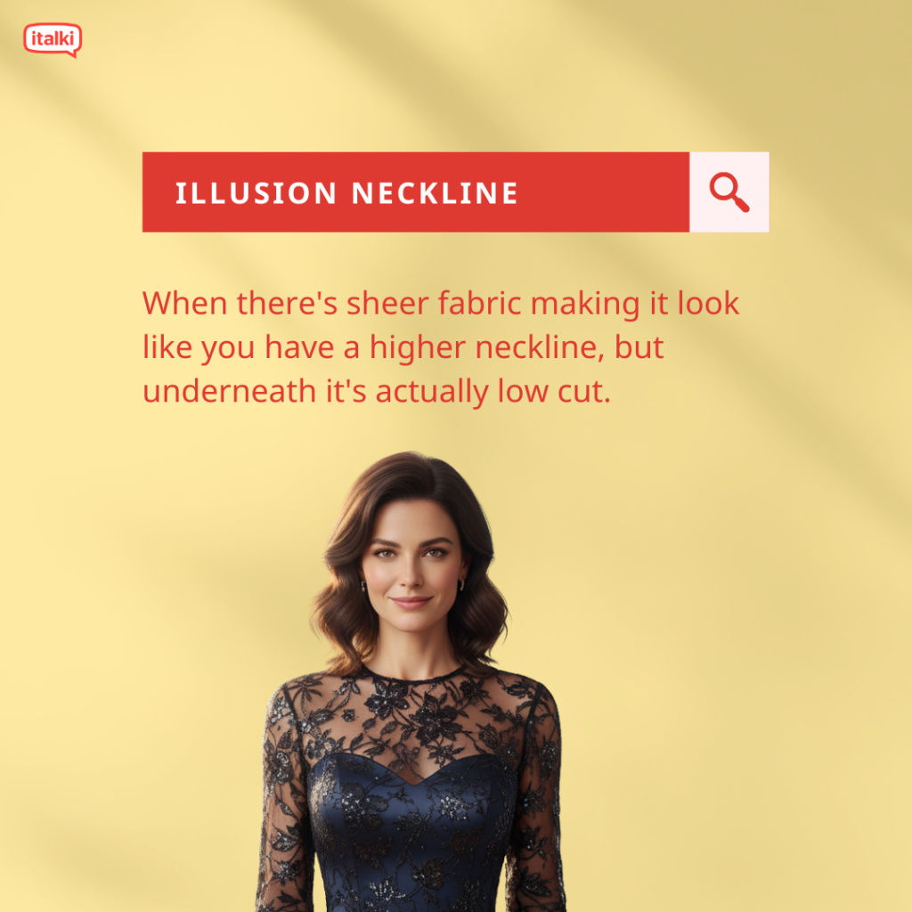Illusion Neckline definition card