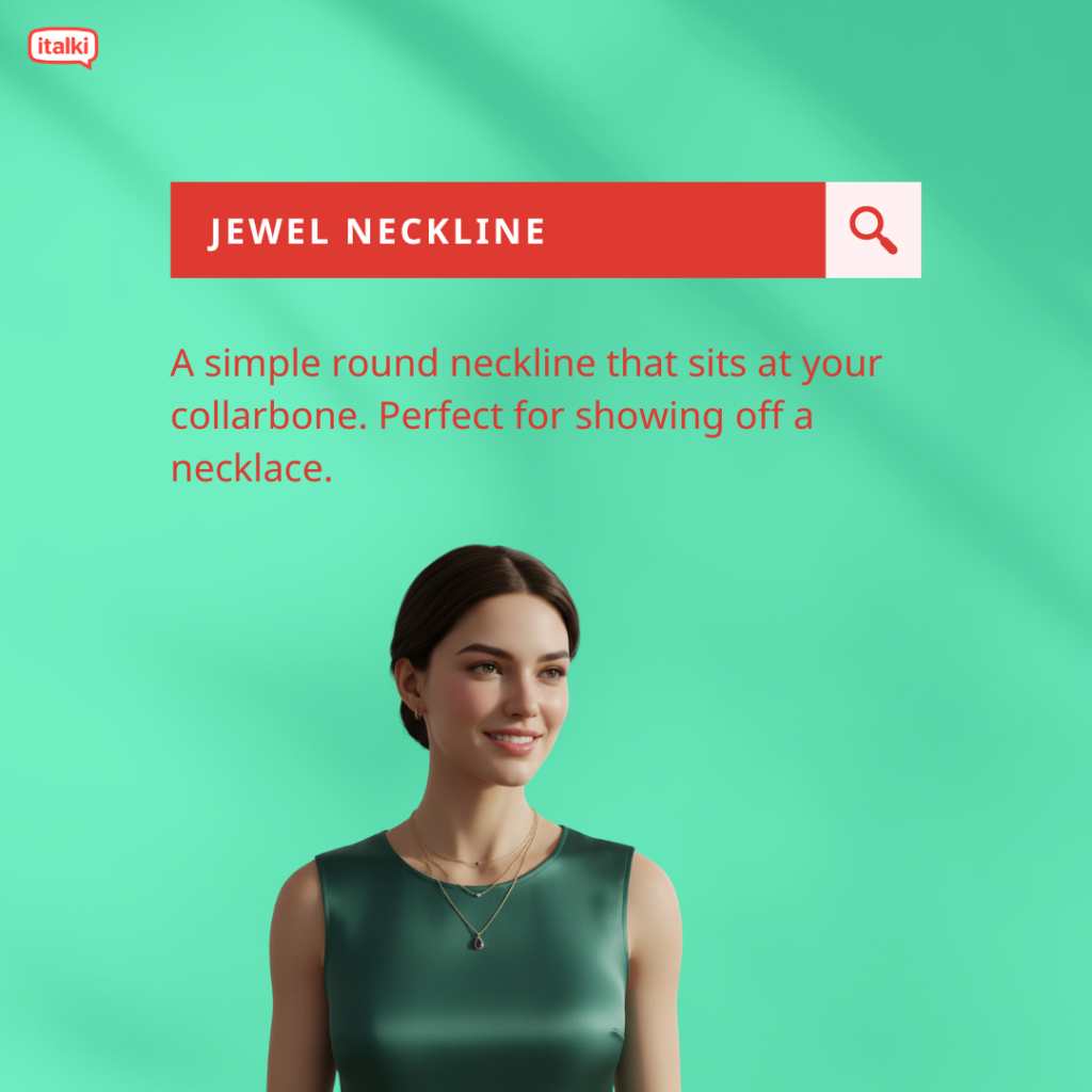 Jewel Neckline definition card