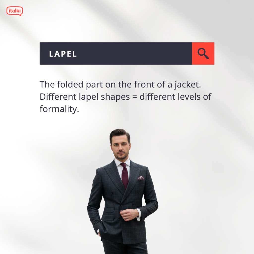 Lapel definition card