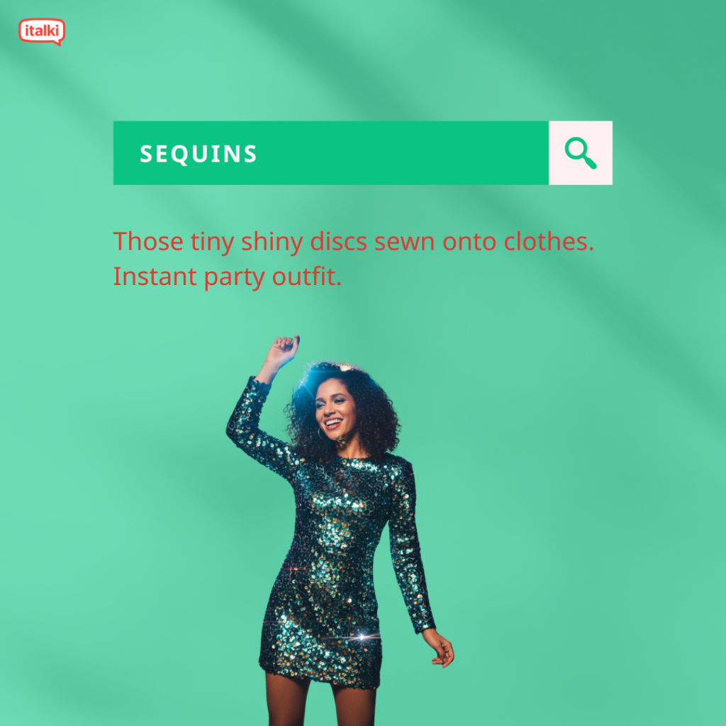 Sequins definition card