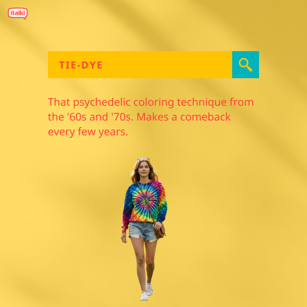 Tie-Dye definition card