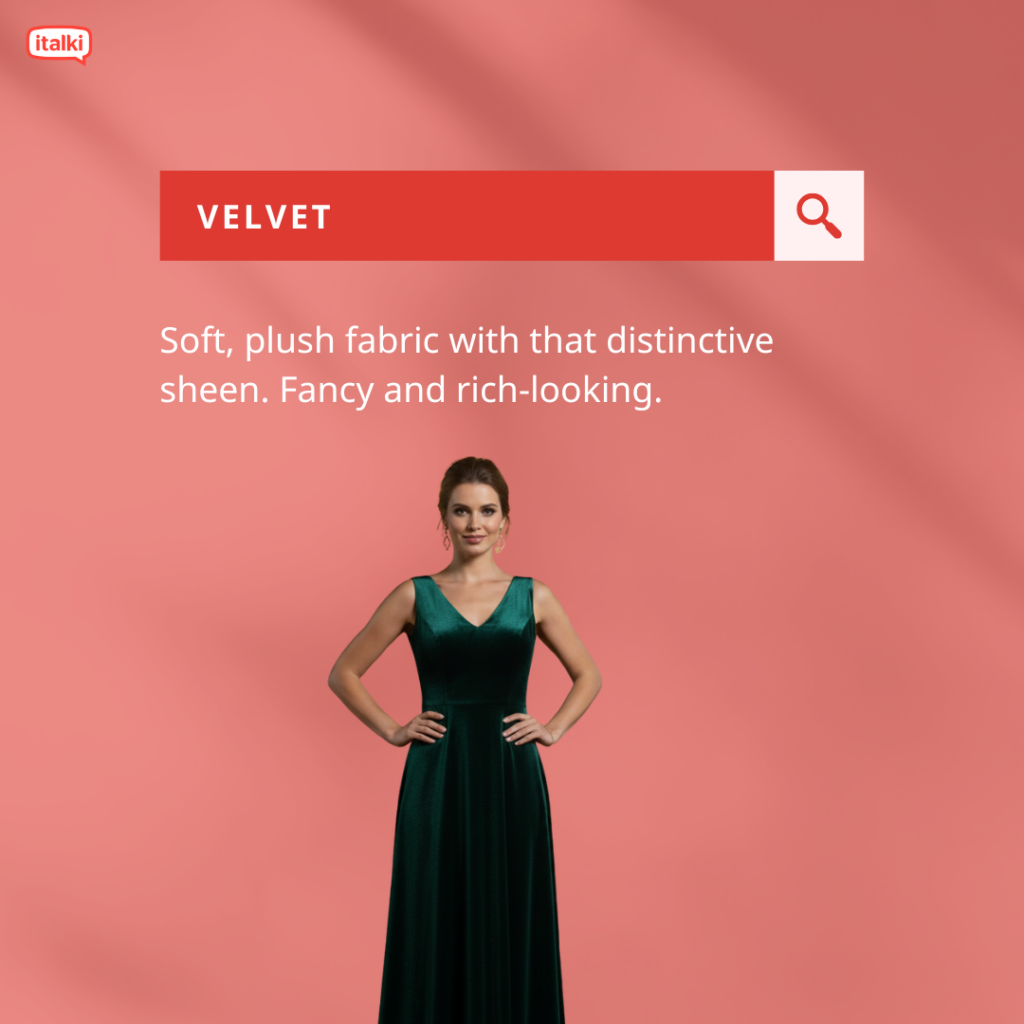 Velvet definition card