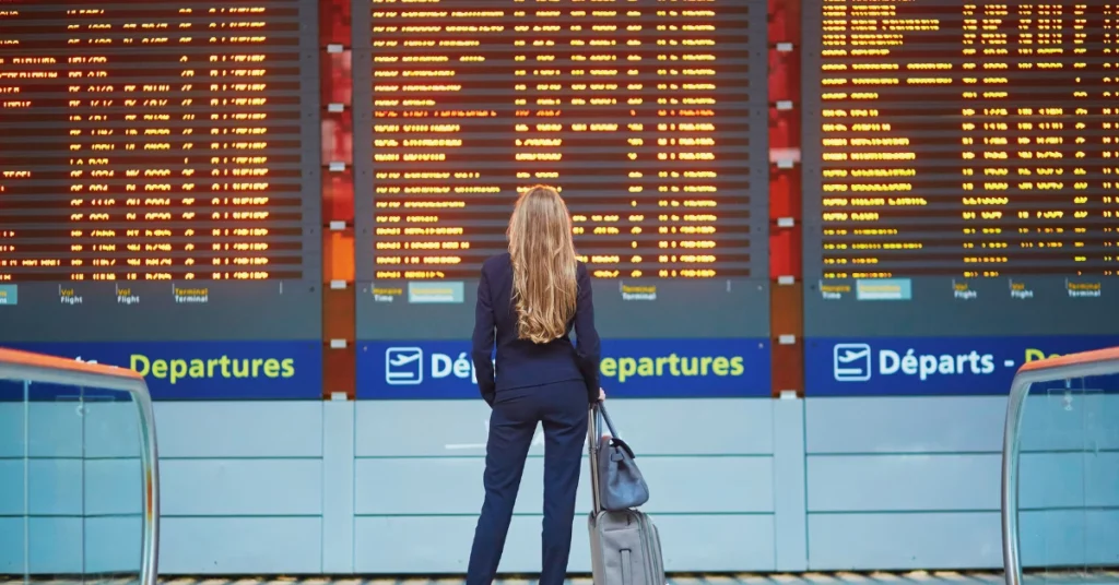 Woman at an airport