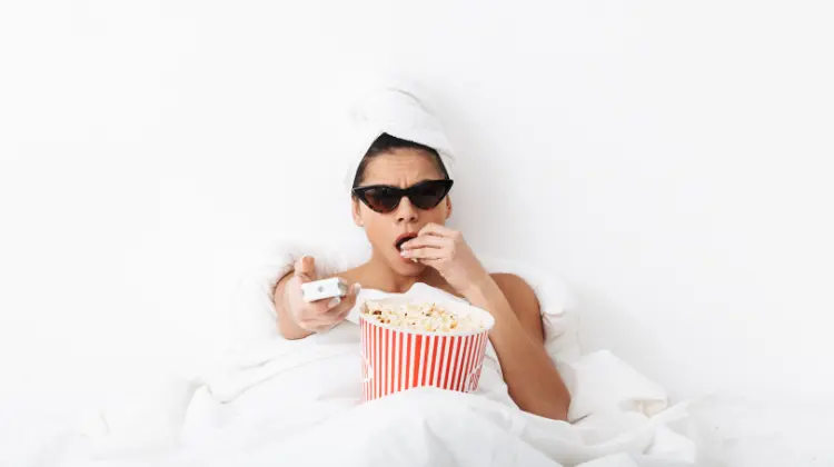 woman watching movies