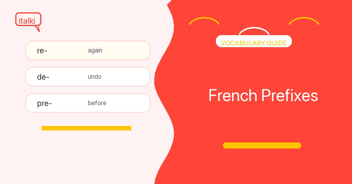French Prefixes Explained: Meanings, Examples, and Spelling Patterns featured image for French learners