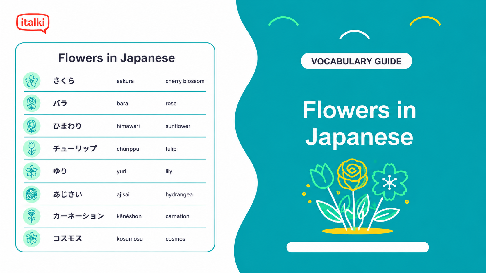 Flowers in Japanese: Names, Pronunciation, and Useful Phrases