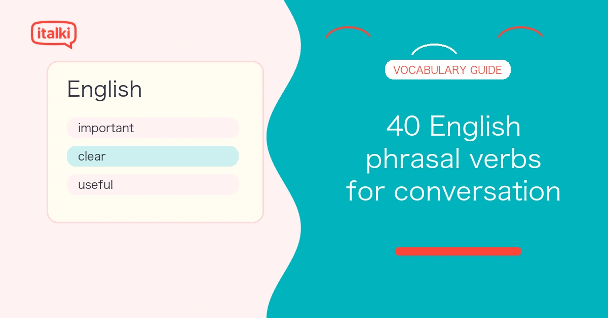 40 English phrasal verbs for conversation feature image