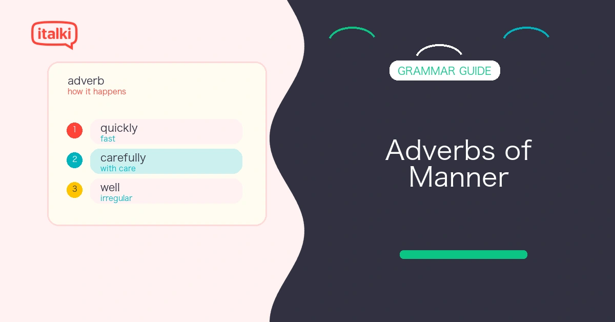 Adverbs of Manner: Definition, Rules, Examples, and Complete List feature image
