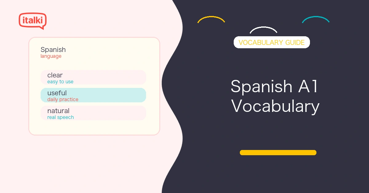 Spanish A1 Vocabulary List: Essential Beginner Words feature image